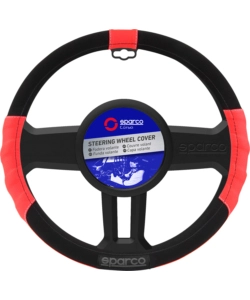 Coprivolante auto universale sparco rosso/nero antiscivolo - spc1108